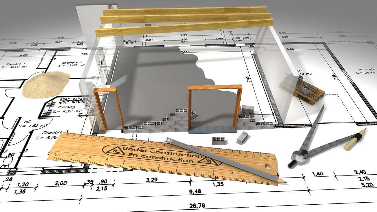 Setting out site layout plan